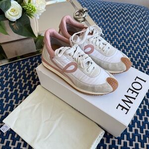 LOEWE Flow Runner in mixed nylon and suede EU 38 US 8